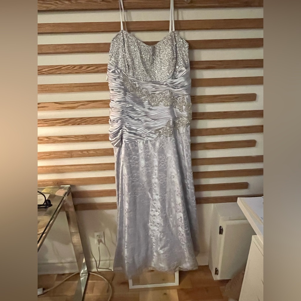 Chic Silver Maxi Dress